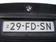Temporary plate. 02 = valid until the end of February