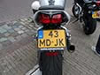Motorcycle plate. M = motorcycle