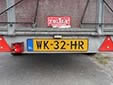 Trailer plate. W = trailer (more than 750 kg)