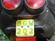 Moped insurance plate; insurance premium for 2004 paid<br>Not valid anymore, now replaced by the<br>new blue and yellow moped plates
