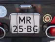 Motorcycle trailer plate (for trailers and caravans up to 750 kg).<br>M = motorcycle. The registration number is always identical<br>to the pulling vehicle's number.