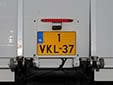 Light commercial vehicle's plate<br>V = commercial vehicle up to 3.5 tons