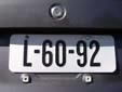 Temporary plate (small size)