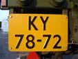 Military plate (old style). KY = Koninklijke Landmacht (Royal Army)