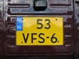 Light commercial vehicle's plate<br>V = commercial vehicle up to 3.5 tons