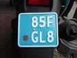 Moped plate (up to 50 cc and 25 kmph)