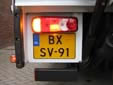 Heavy commercial vehicle's plate<br>B = commercial vehicle over 3.5 tons