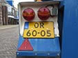Semi-trailer plate. O = oplegger (semi-trailer)