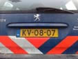 Military plate. KV = Koninklijke Marechaussee (Royal Constabulary)