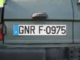 Portuguese National Republican Guard's plate<br>GNR = Guarda Nacional Republicana<br>F = Brigada Fiscal (customs)
