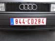 Portuguese diplomatic number on a Belgian style plate<br>CD = Corps Diplomatique / Diplomatic Corps