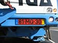 Plate for industrial machines and trailers<br>The letter E indicates the category of the vehicle and is determined by<br>the speed, mass, dimensions and special limitations of the vehicle.