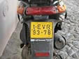Moped plate (old style). EVR = Évora