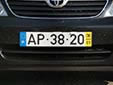 Military plate (navy). AP = Armada Portuguesa (Portuguese Navy)<br>06 01 = first registered in January 2006