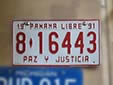 Normal plate (1991 series). 8 = Panamá Province