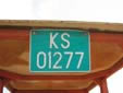 Agricultural and construction vehicle's plate (old style). KS = Kosovo