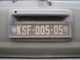 Military plate. KSF = Kosovo Security Forces<br>05 = Training and Doctrine Command