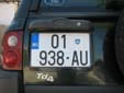 Normal plate. 01 = Prishtinë