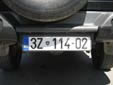 Governmental plate. 3Z = Government<br>02 = Ministry of Internal Affairs<br>114 = civil staff (101 and higher)