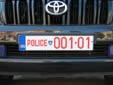 Police vehicle's plate. 01 = general police directory