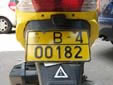Moped plate from Bucharest. B = Bucureşti (Bucharest)