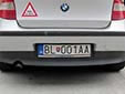 Normal plate. BL = Bratislava. 001AA is the first combination that<br>was issued with the letters BL instead of BA for Bratislava.<br>Submitted by Martin Šarlina from Slovakia