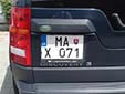Officials vehicle's plate. MA = Malacky. X = official<br>Submitted by Martin Šarlina from Slovakia