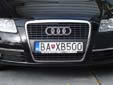 Officials vehicle's plate. BA = Bratislava. X = official<br>Submitted by Martin Šarlina from Slovakia