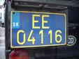 Diplomatic plate (old style). EE = diplomatic staff<br>CD = Corps Diplomatique / Diplomatic Corps