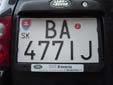 Normal plate (old style). BA = Bratislava