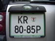 Normal plate (old style). KR = Kranj
