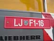Abnormal vehicle's plate. LJ = Ljubljana