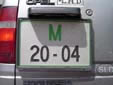 Diplomatic plate (old style). M = administrative and technical staff