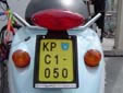 Moped plate (old style). KP = Koper