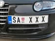 Personalized plate. ŠA / ШA = Šabac<br>Submitted by Milan Ivic from Serbia