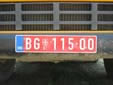 Abnormal vehicle's plate. BG / БГ = Beograd (Belgrade)