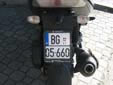 Motorcycle plate. BG / БГ = Beograd (Belgrade)