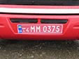Temporary plate. T4 = car dealers (issued when<br>buying a car and valid for up to 10 days)