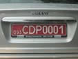 Diplomatic plate (old style). 093 = NATO<br>CDP = Head of the diplomatic mission