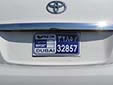 Temporary plate (sticker) for newly imported vehicles