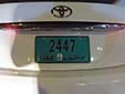 Taxi plate