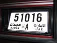 Normal plate with a validation sticker