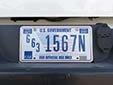 Governmental plate<br>G63 = General Service Administration truck 1 ton (4x4)