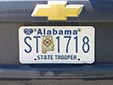 State Trooper plate. ST = State Trooper<br>(detailed view of the previous picture)