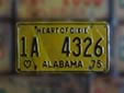 Normal plate (1975 series). 1 = Jefferson County