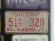 Truck plate (1980 series). 51 = Monroe County. P7 = 8,001 to 10,000 lbs.