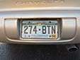 Normal plate (optional 2000 'designer' series with an unofficial air balloon sticker)