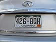 Normal plate (2000 series; before 2013 the letter 'Q' was not used)