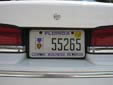 Military private plate 'Combat Wounded Veteran' (Purple Heart)