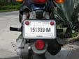 Temporary motorcycle plate